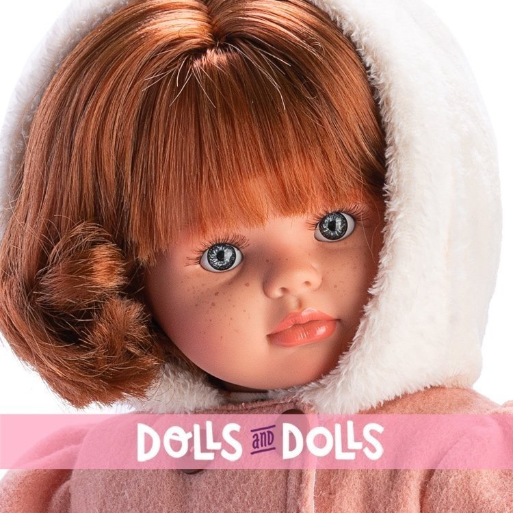 Poupée Así 57 cm - Pepa avec manteau à capuche saumon