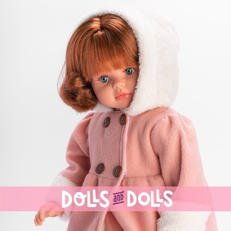 Poupée Así 57 cm - Pepa avec manteau à capuche saumon