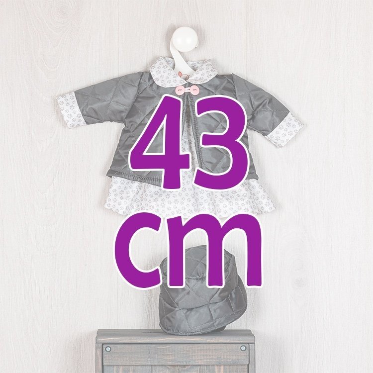 Tenue pour poupée Así 43 cm - Ensemble d'empreintes de chien barbour pour poupée María