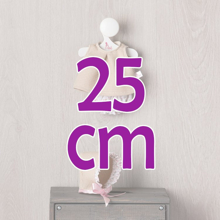 Tenue pour poupée Así 25 cm - Ensemble beige fleur de lys pour poupée Max