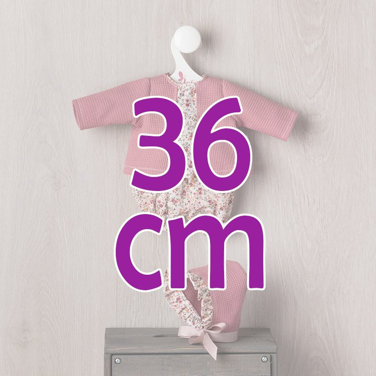 Tenue pour poupée Así 36 cm - Chemise, culotte bouffante et bonnet roses pour poupée Koke