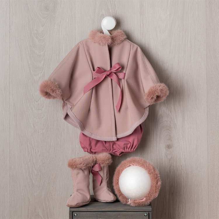 Tenue de poupée Así 57 cm - Ensemble de cape rose pour poupée Pepa