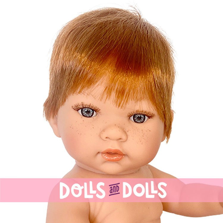 Poupée D'Nenes 34 cm - Lean garçon aux cheveux roux lisses sans vêtements