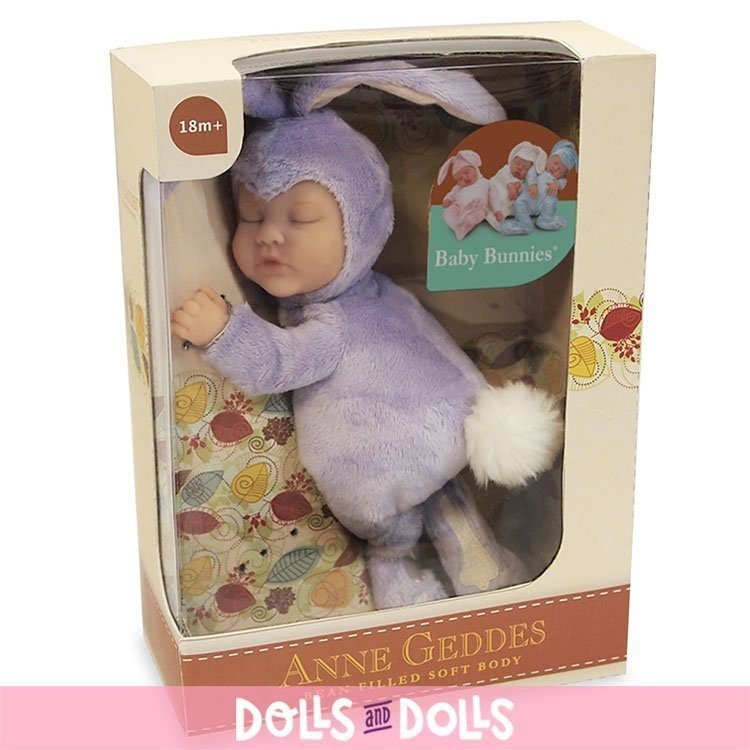 Poupée Anne Geddes 23 cm - Lapin violet