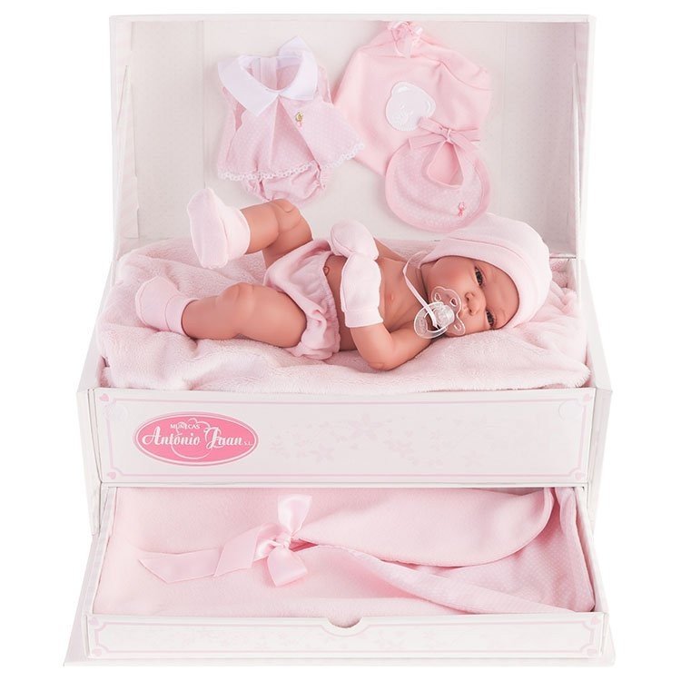 Poupée Antonio Juan 33 cm - Malle bébé toneta fille