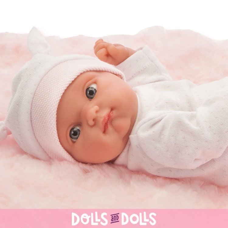 Poupée Antonio Juan 21 cm - Mufly avec coussin rose