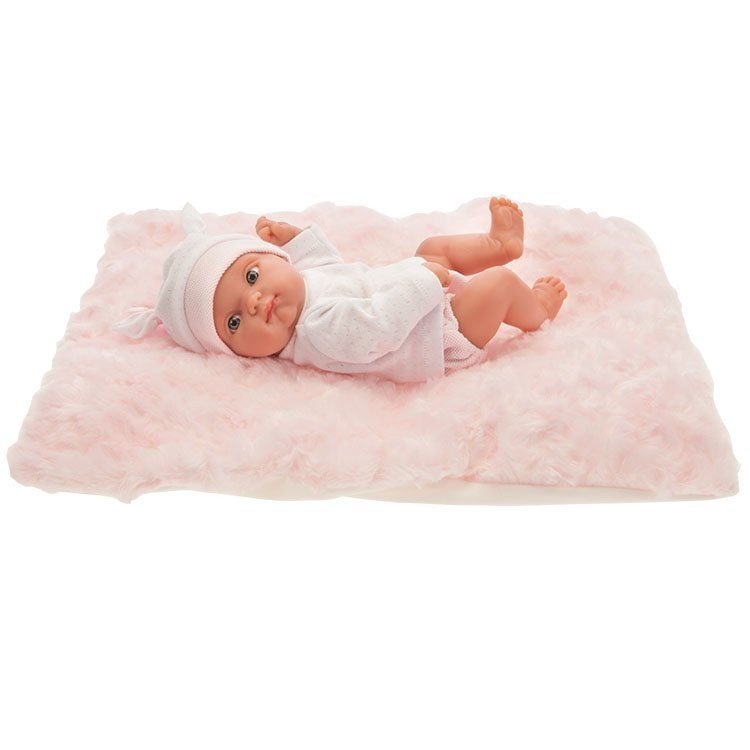 Poupée Antonio Juan 21 cm - Mufly avec coussin rose