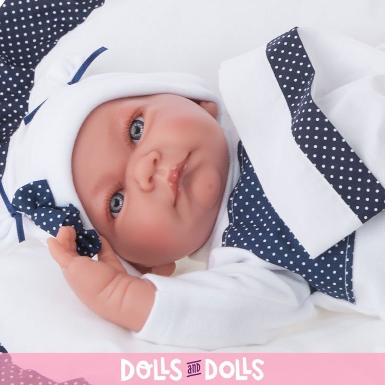 Poupée Antonio Juan 40 cm - Blue Nica et coussin