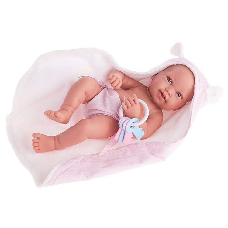 Poupée Antonio Juan 42 cm - Serviette nouveau-né Pipa fille