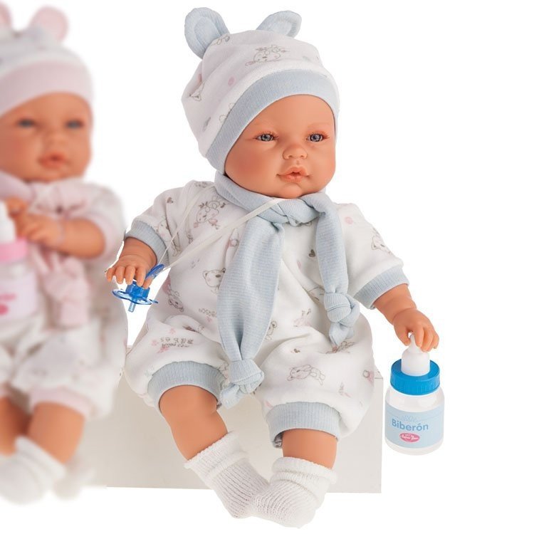 Poupée Antonio Juan 37 cm - Bimbo avec barboteuse bleue