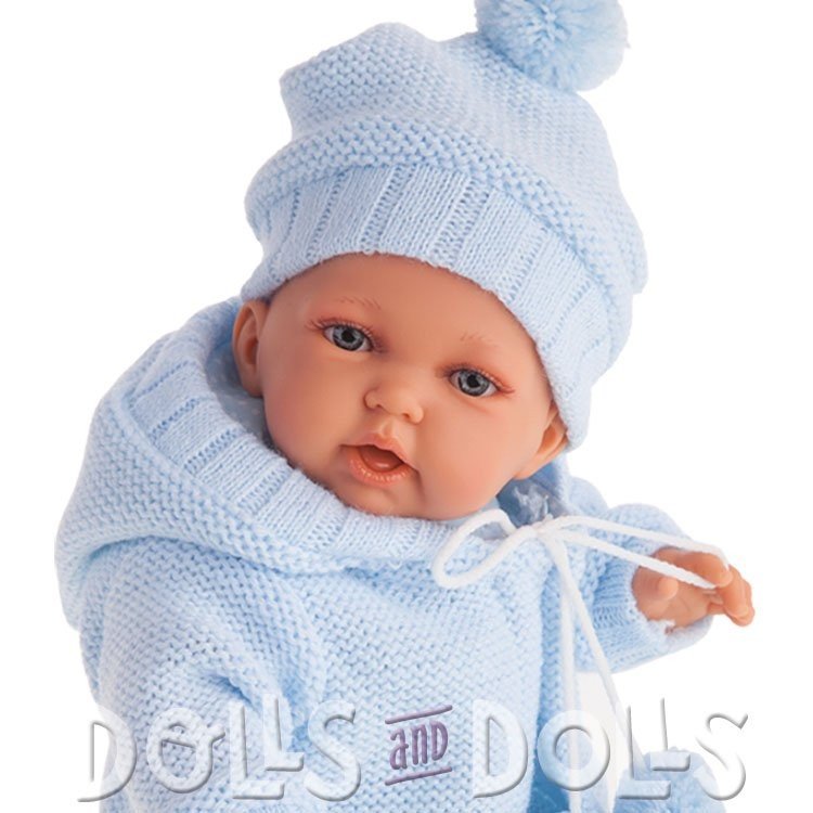 Poupée Antonio Juan 27 cm - Petit laine bleu