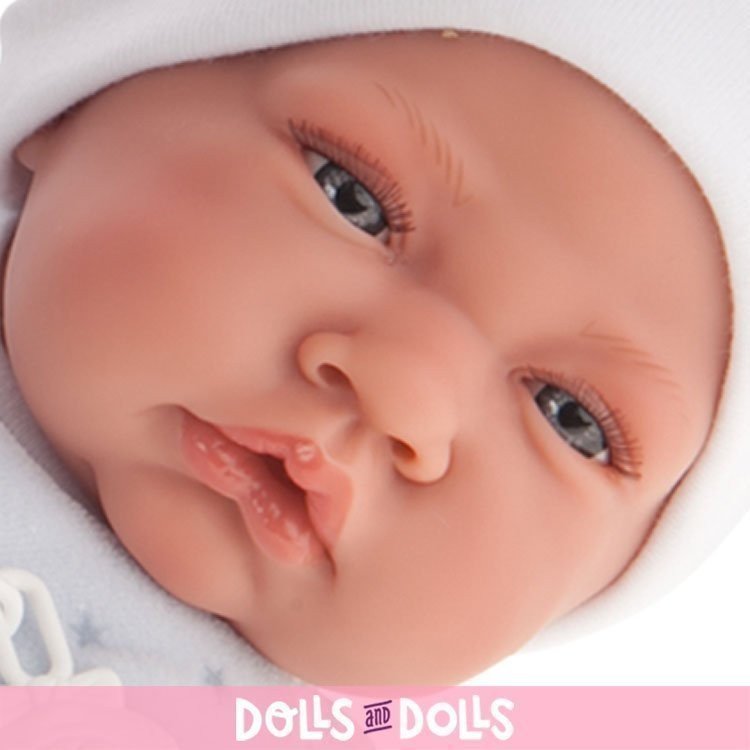 Poupée Antonio Juan 42 cm - Fille nouveau-née avec sac de marche