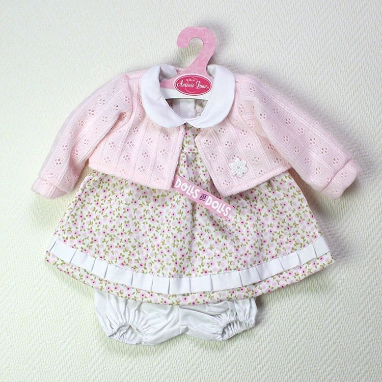 Tenue de poupée Antonio Juan - Robe fleurie avec veste rose 40-42 cm