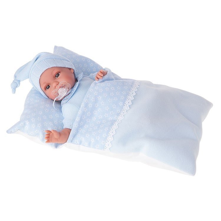 Poupée Antonio Juan 34 cm - Tonet avec oreiller sac de couchage