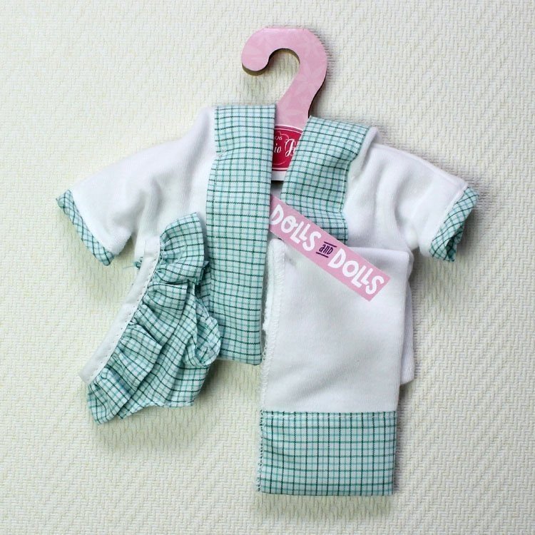 Tenue de poupée Antonio Juan - Peignoir avec serviette et culotte avec carrés 26-27 cm