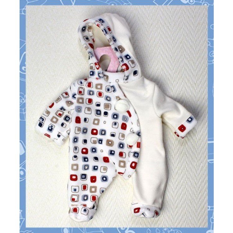 Pijama cuadros con capucha 26-27 cm