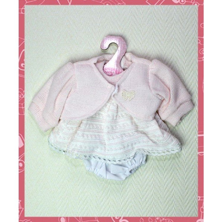 Robe punto con chaqueta rosa 33-34 cm