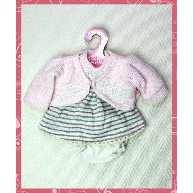 Tenue de poupée Antonio Juan - Robe rayée avec veste rose 33-34 cm