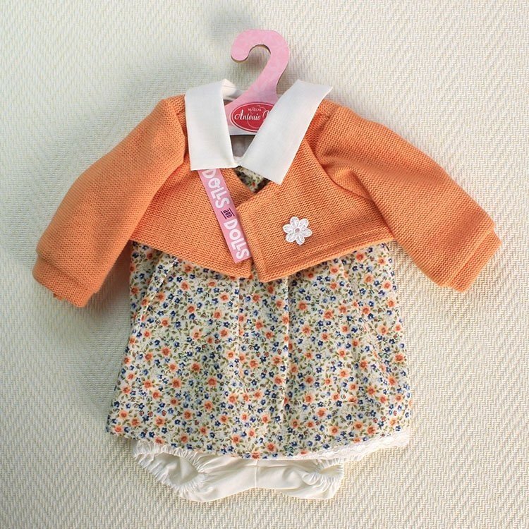 Tenue de poupée Antonio Juan - Robe fleurie avec veste orange 40-42 cm