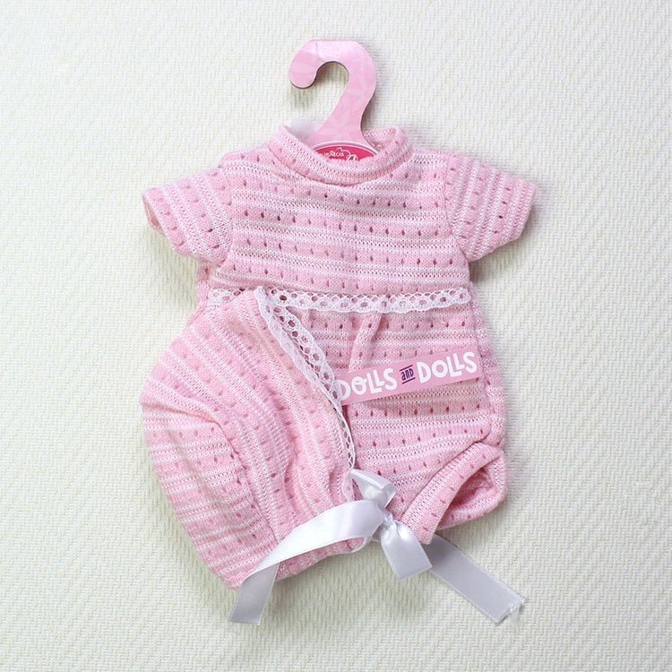 Tenue de poupée Antonio Juan - Barboteuse rose avec chapeau avec boucle 33-34 cm