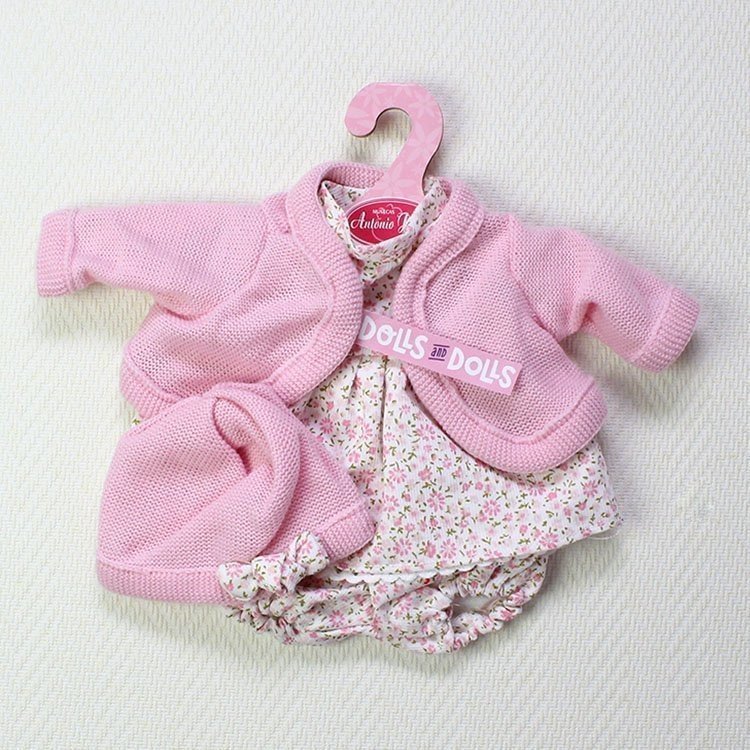 Tenue de poupée Antonio Juan - Robe à fleurs avec veste rose et chapeau 33-34 cm