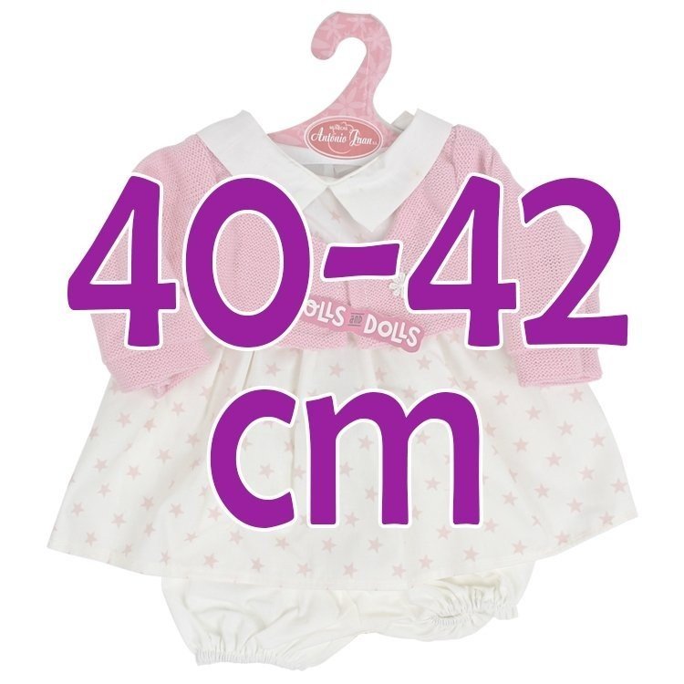 Tenue de poupée Antonio Juan 40-42 cm - Tenue imprimée étoile rose avec veste rose