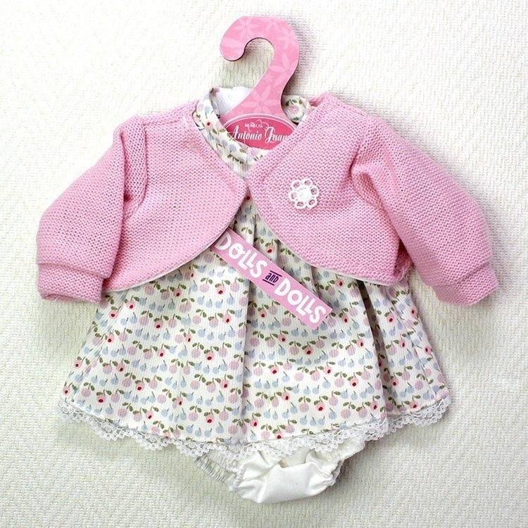 Tenue de poupée Antonio Juan - Robe fleurie avec veste rose 33-34 cm