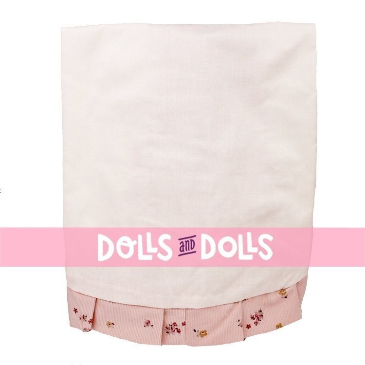 Tenue de poupée Antonio Juan 33-34 cm - Tenue imprimée de fleurs avec veste, chapeau et couverture rose pâle
