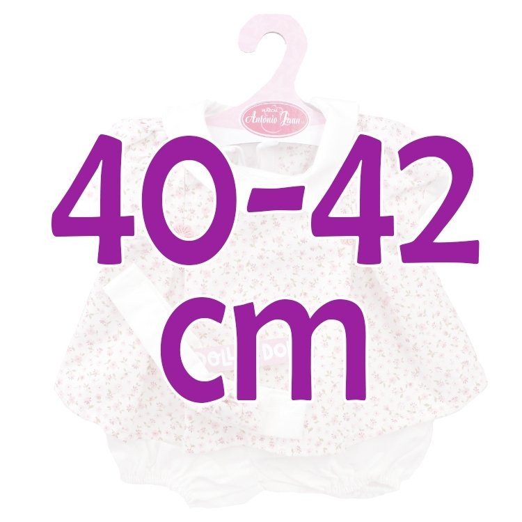 Tenue de poupée Antonio Juan 40-42 cm - Robe imprimée fleurs roses avec serre-tête