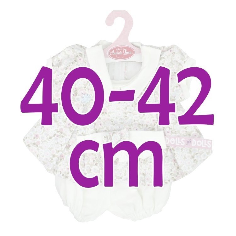 Tenue de poupée Antonio Juan 40-42 cm - Robe imprimée de fleurs avec serre-tête