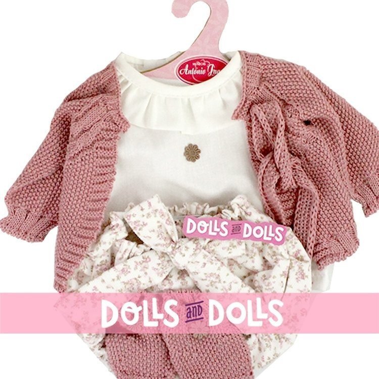 Tenue de poupée Antonio Juan 40-42 cm - Collection Sweet Reborn - Tenue imprimée de fleurs avec chaussons
