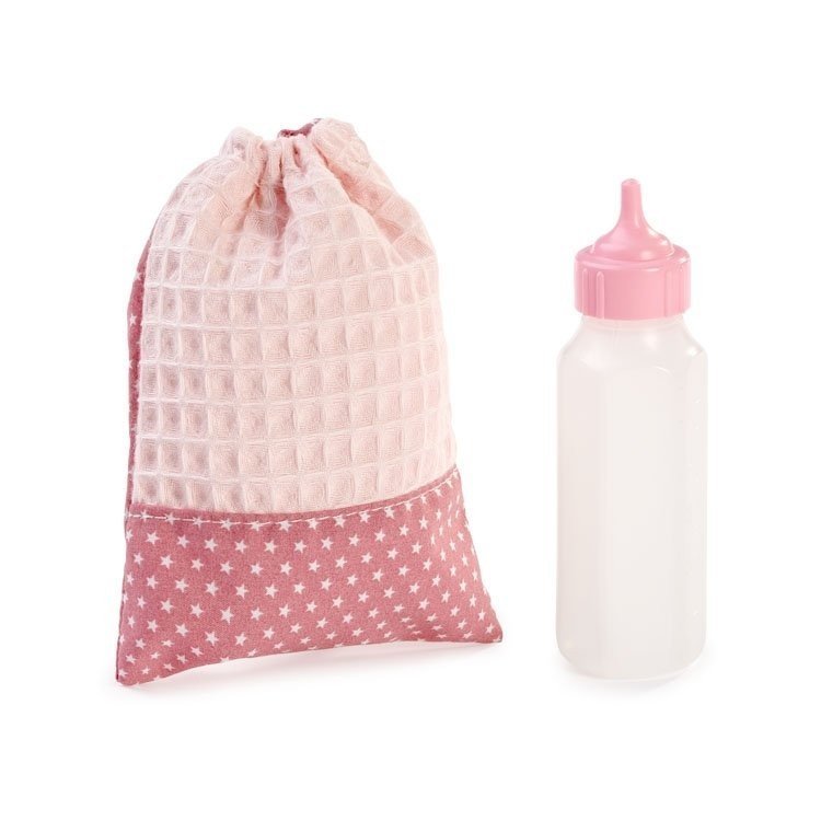 Compléments pour poupée Así - Sac bouteille rose avec étoiles blanches et  bouteille - Dolls And Dolls - Boutique de Poupées de collection