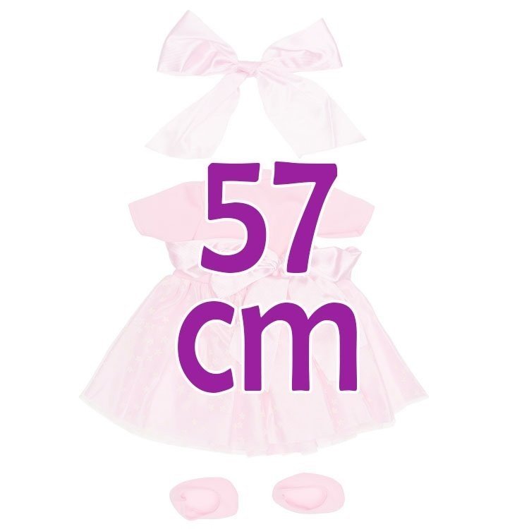 Tenue pour poupée Así 57 cm - Robe ballet rose avec étoiles pour Pepa