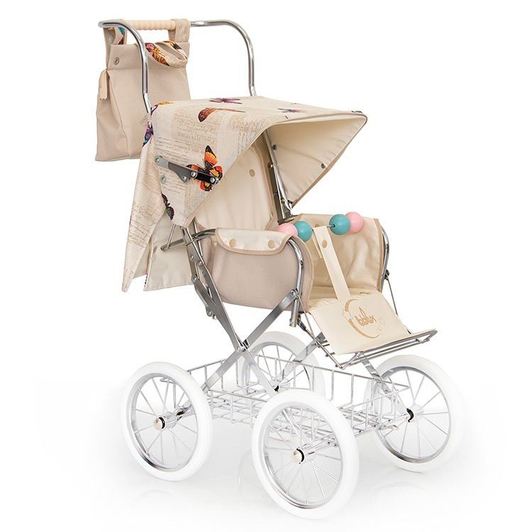 Poussette de poupée Big Bebelux 78 cm - Papillon avec sac