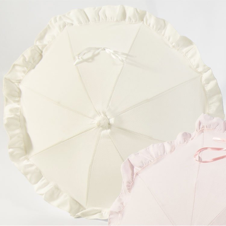Parasol pour landau-poussette poupée Bebelux - Beige Piqué