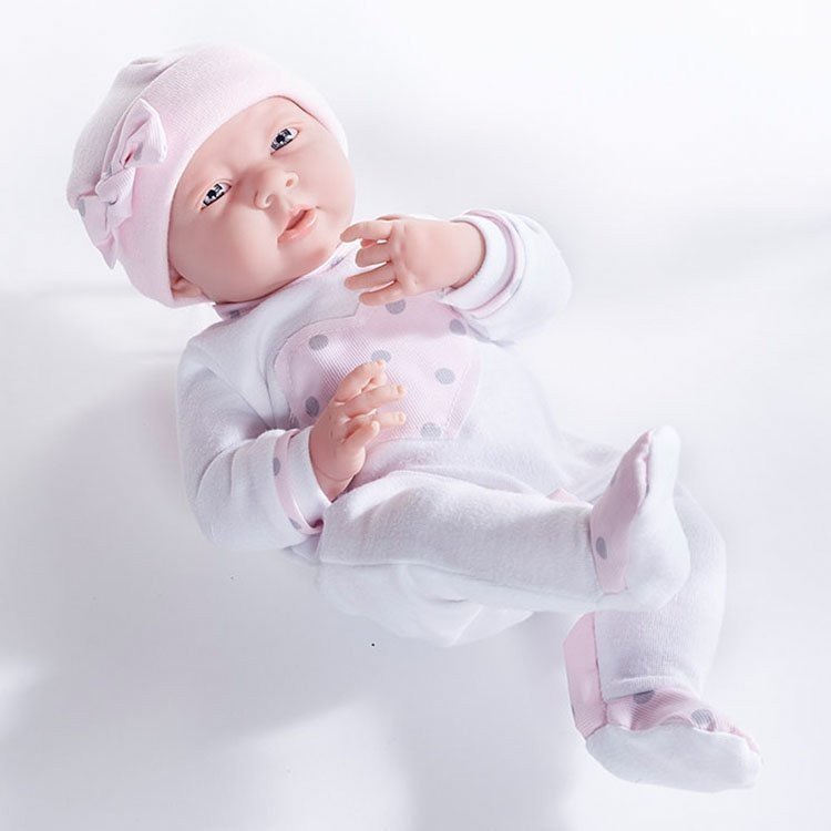 Poupée Berenguer Boutique 38 cm - 18055 La newborn (fille) avec pyjama avec poupée coeur rose