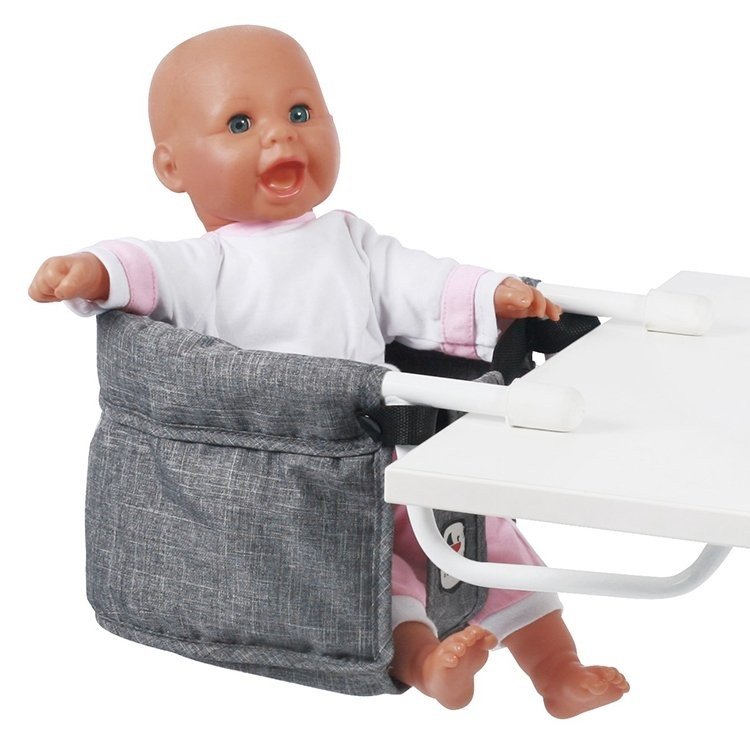 Chaise relevable pour table pour poupées jusqu'à 60 cm - Bayer Chic 2000 - Denim gris