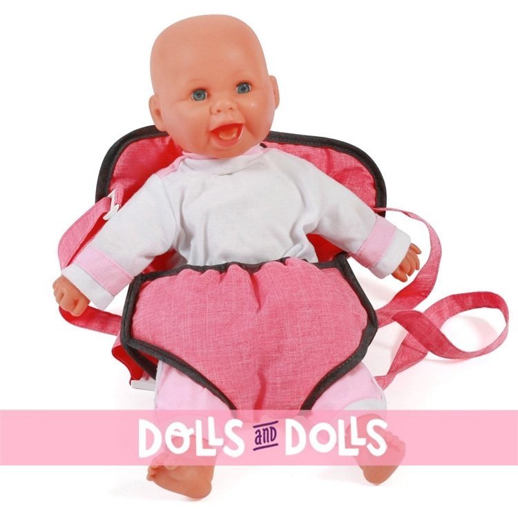 Porte-bébé poupée - Bayer Chic 2000 - Corail-Gris