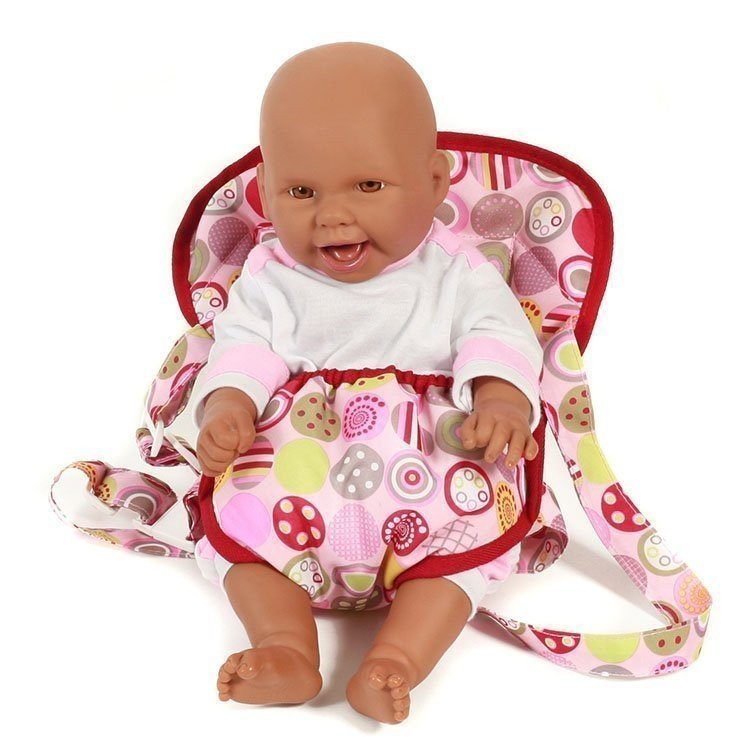 Porte-bébé poupée - Bayer Chic 2000 - Motif rouge et cercles