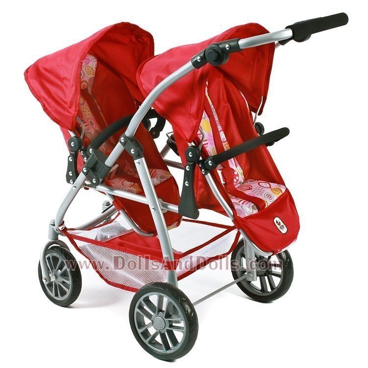 Sillita doble Chic Vario Rojo estampado circulos 79 cm