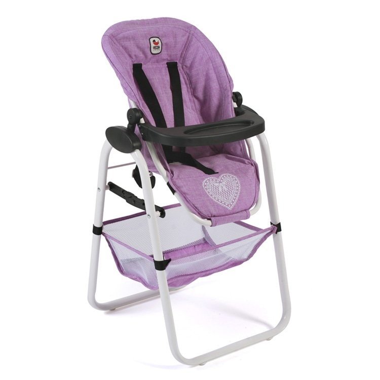 Chaise haute pour poupées jusqu'à 55 cm - Bayer Chic 2000 - Lilas