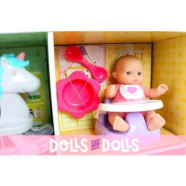 Maison en carton avec poupées et accessoires - Design Berenguer - Lots to Love Babies