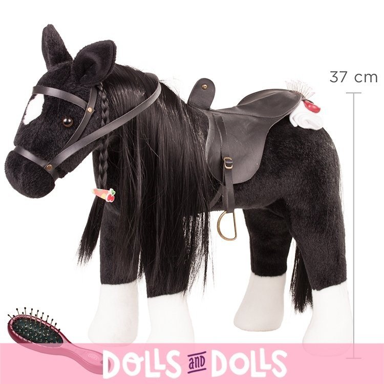 Cheval noir pour poupées jusqu'à 50 cm Götz