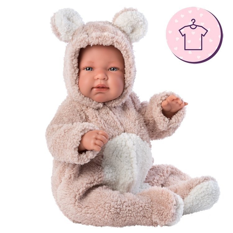 Vêtements pour poupées Llorens 44 cm - Pyjama ours rose
