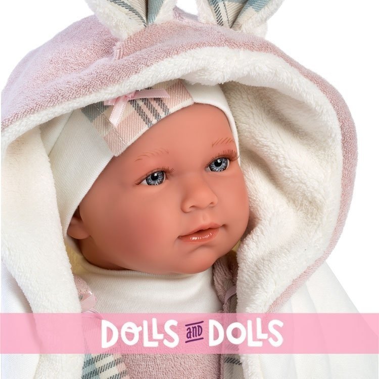 Poupée Llorens 42 cm - Couverture Newborn Crying Mimi avec oreilles