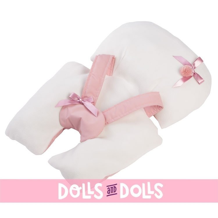 Poupée Llorens 42 cm - Newborn Mimi Smiles avec siège bébé rose