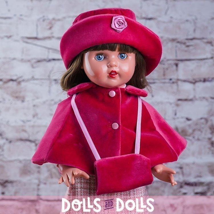 Mariquita Pérez Doll 50 cm - Avec ensemble manteau fuchsia
