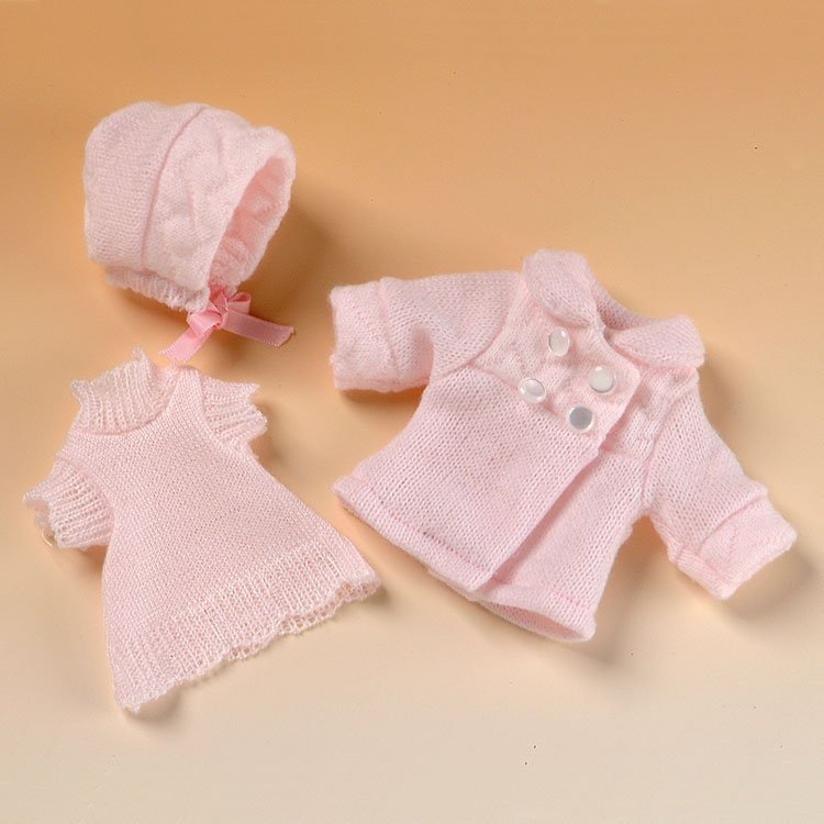 Tenue pour poupée Mini Mariquita Pérez 21 cm - Manteau en maille rose