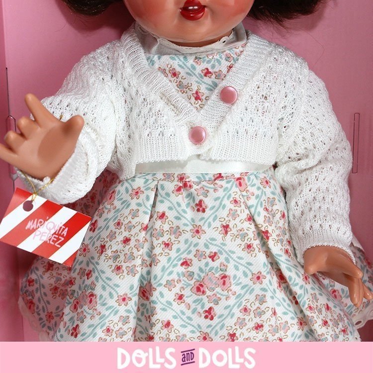 Poupée Mariquita Pérez 50 cm - Robe imprimée fleurs avec veste beige