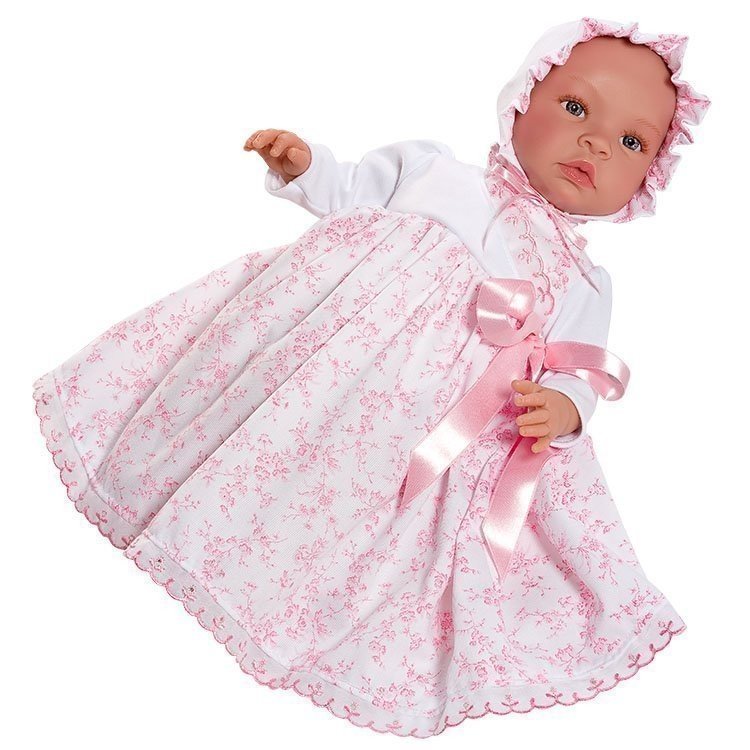 Poupée Así 46 cm - Robe bébé Léo avec fleurs roses